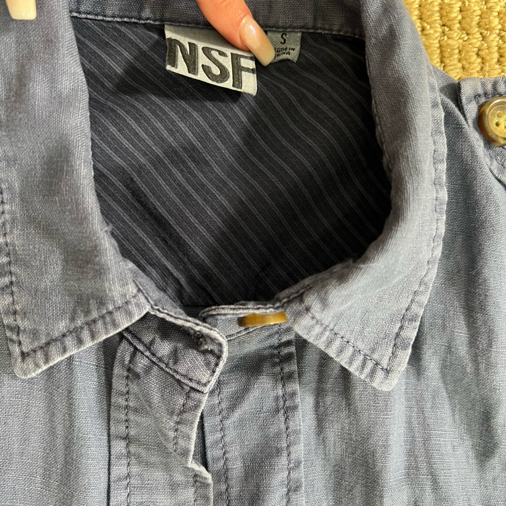 NSF button down shacket - Picture 2 of 3